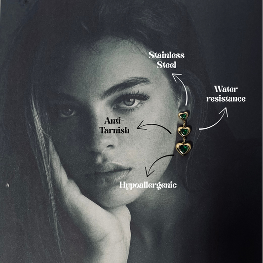 HeartCharm Drops Earring