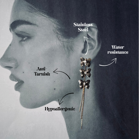 Golden Flutter Cascade Earring