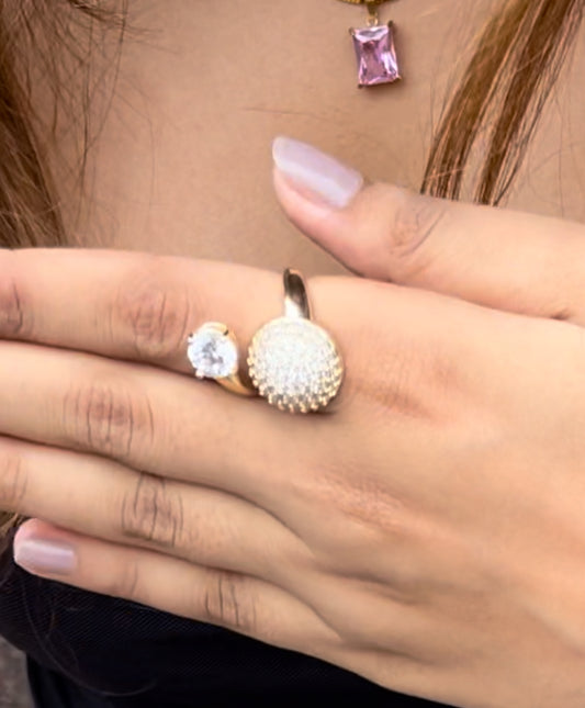 Golden Orbit Adjustable Ring